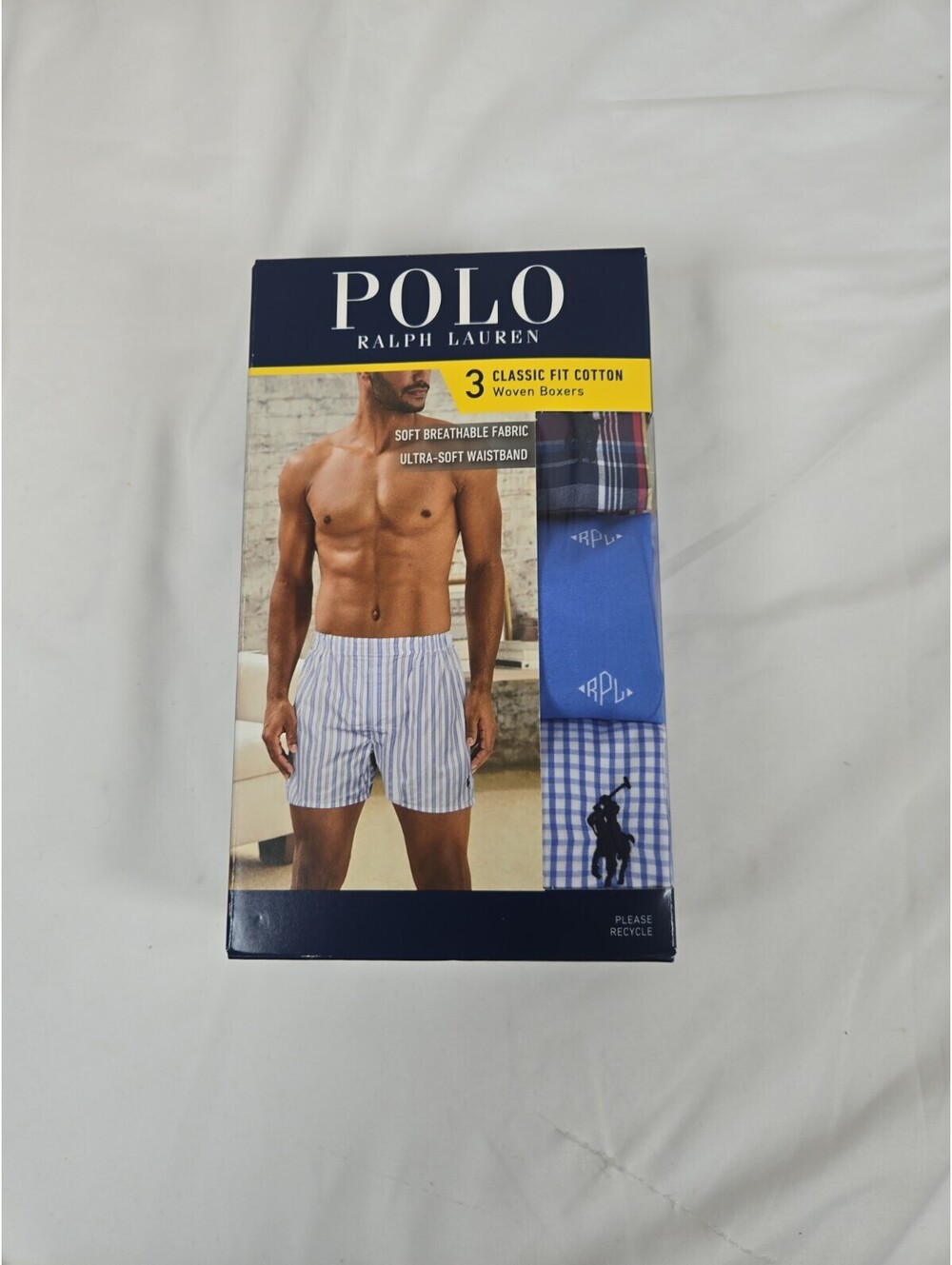 Polo Ralph Lauren Men's 2XL Woven Boxer Shorts 3 Pack Classic Fit NWT